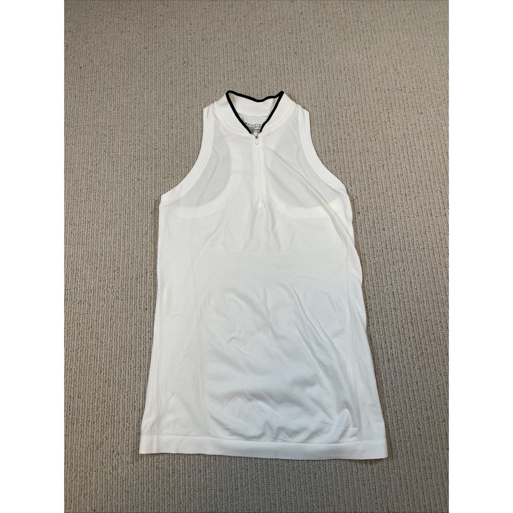 Athleta Women's XS Momentum Polo Tank Zip White